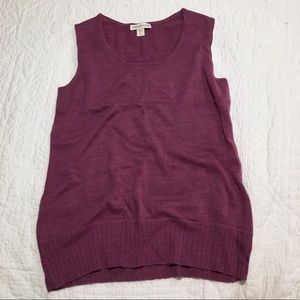 Knit purple tank top